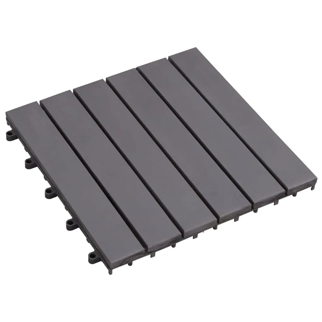 Decking Tiles 10 pcs Gray Wash 11.8