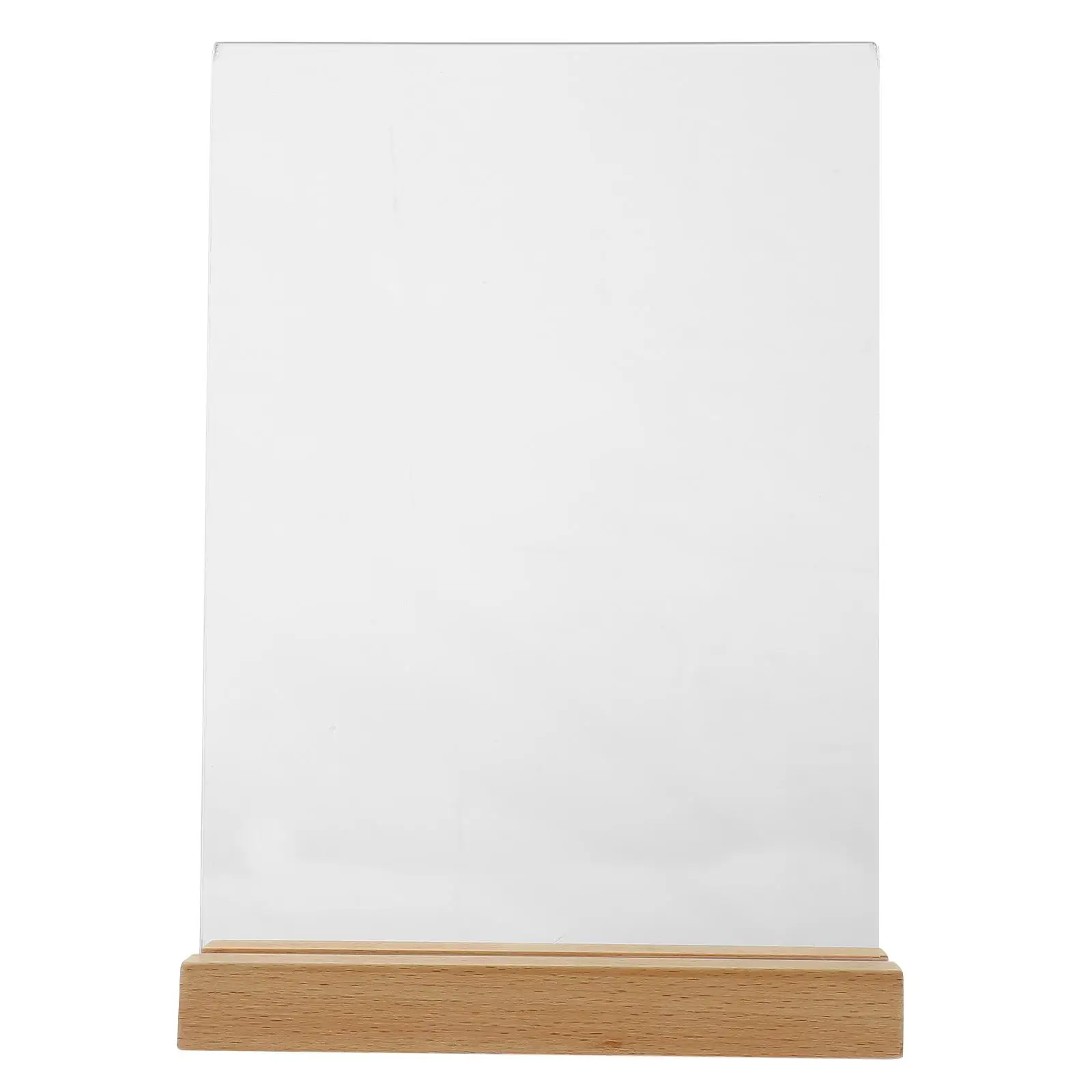 

T Shaped Stand Acrylic Holders Menu Display Rack A5 Size Wood Base Menu Rack Poster Holder for Acrylic Display Stand Store