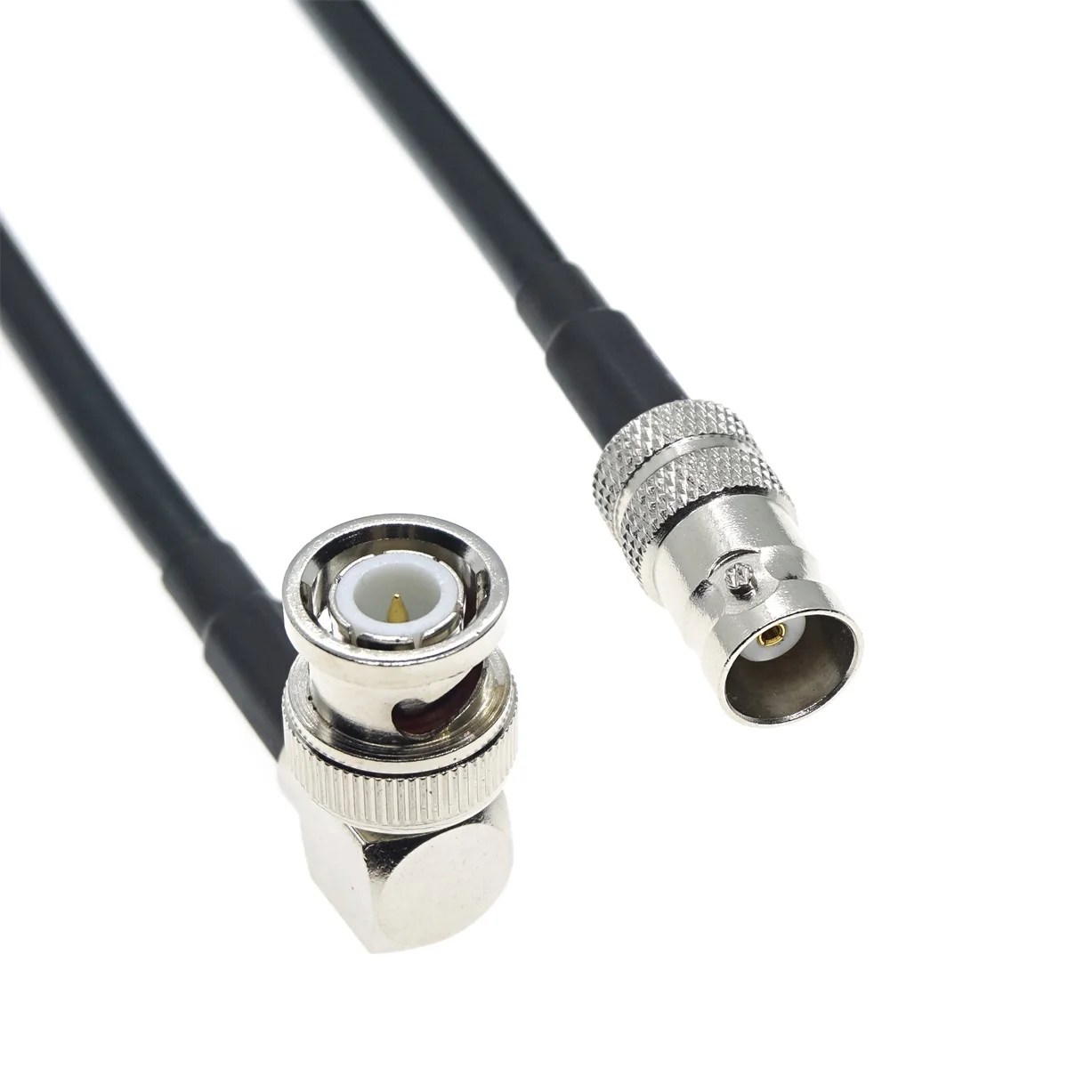 RG58 BNC Male Female to BNC Male Female Jack Plug Right Angle Connector RF Coax Coaxial Cable Wire Pigtail Jumper Extension cord