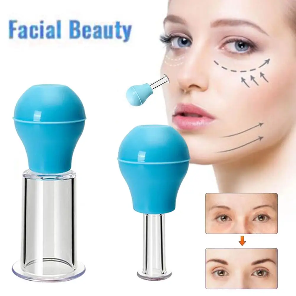 3-maten gezicht cupping therapie-apparaat, ooggezicht vacuüm fascia schoonheidsmassage cupping massager cupper-siliconen cup lichaamsmassa J7L1