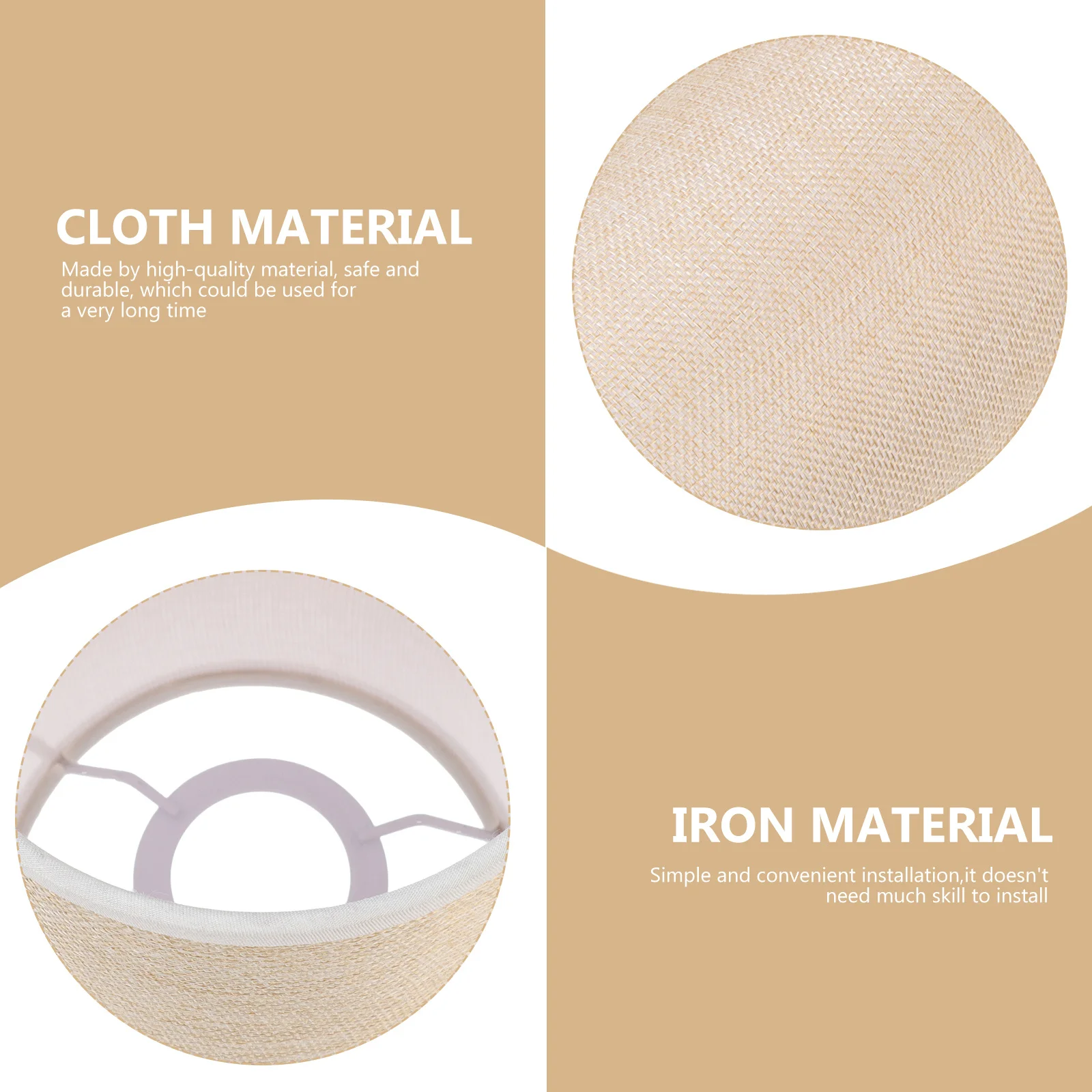 

1Pcs E27 Cloth Lampshade Style Light Cover Durable Home Decor Accessory Home Lampshade Light Shade