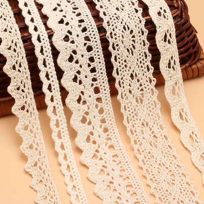 5yards Cross-border lace cotton thread hollow lace ribbon handmade clothing accessories hair accessories  skirt lace A001