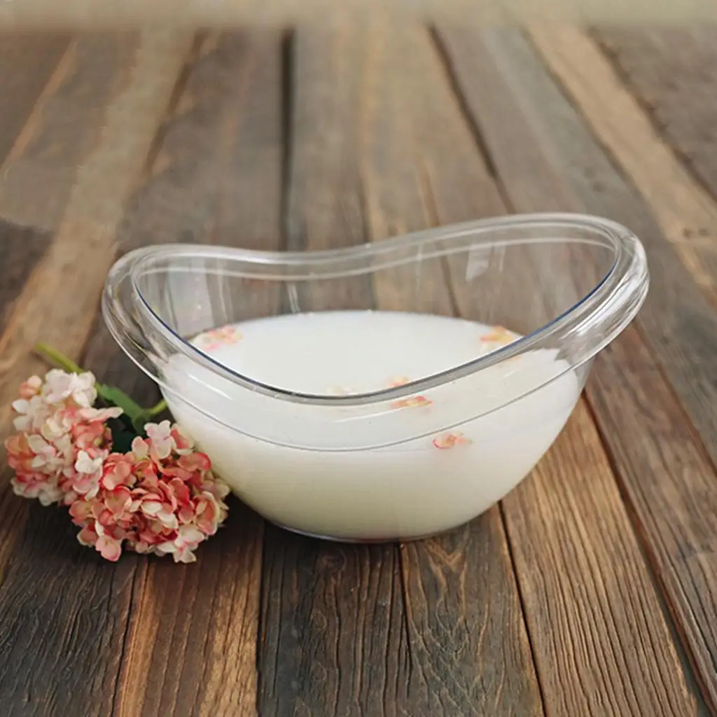 1pc Transparent Baby Newborn Photo Props Mini Bath Tub Infant Posing Bed Newborn Photography Prop Bathtub Beverage Tub