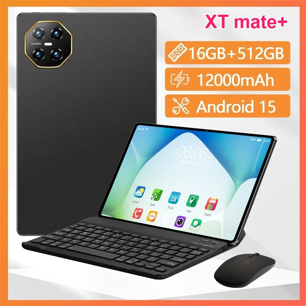 

2025 Pad XT Mate+ Планшет Оригинальный 11,6-дюймовый 4G 5G Планшеты с двумя SIM-картами Android 15 Детские планшеты Глобальная версия 12000 мАч 22 ГБ + 2 ТБ