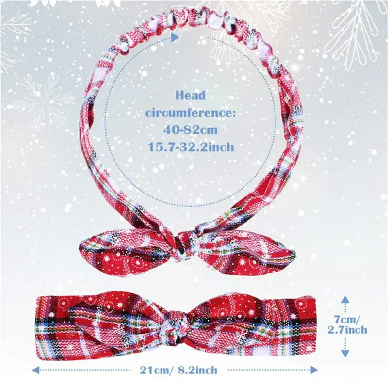 Christmas Hair Rope Christmas Hair Band  Women's Elastic Rabbit Ears Headband Tri-state Jewelry Knot Headband