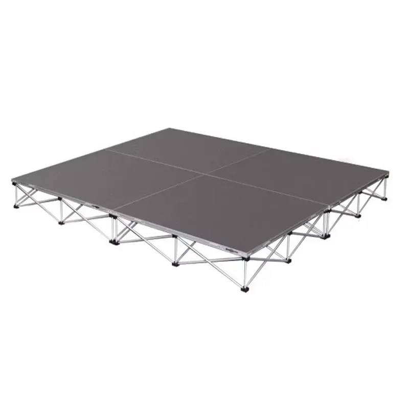 Professional Portable Folding Aluminum Stage Platform, Quick Assembly Modular Stage for Indoor/Outdoor Events