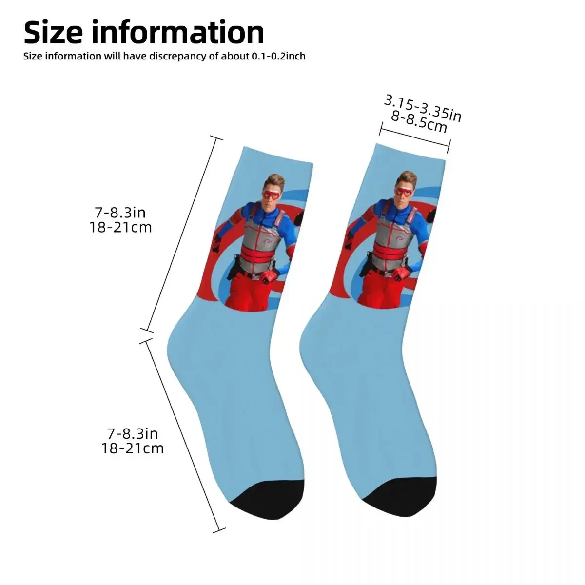 Henry Danger - Action Logo Socks Harajuku Super Soft Stockings All Season Long Socks Accessories for Unisex Gifts