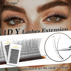 CoMango 1D 2D Y Eyelashes Extension Faux Mink C/D Curl Natural Lash Russian Volume Soft PBT Material Makeup Wholesales