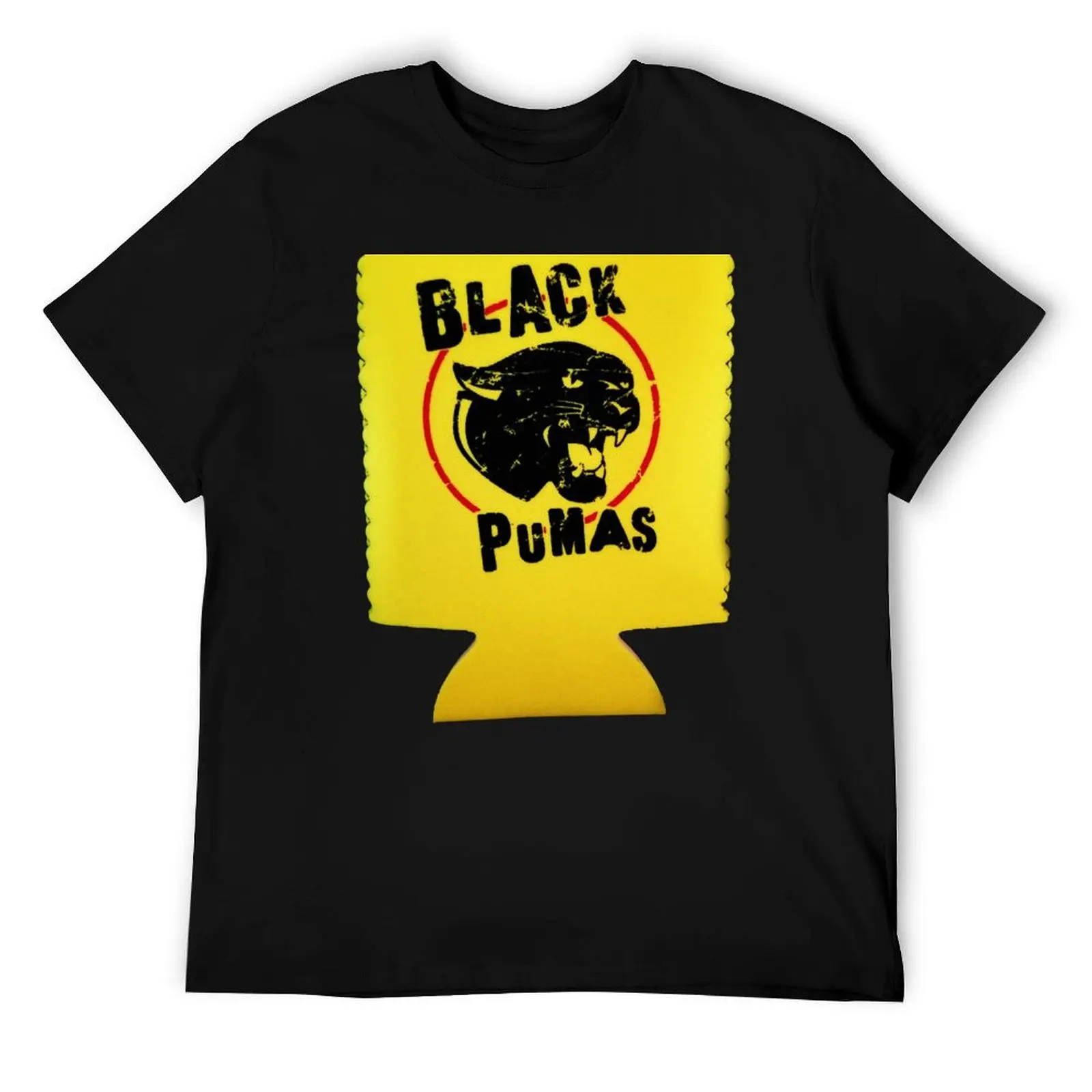 

black pumas maskes T-Shirt man t shirt summer funny t shirts cotton funny t shirts dark humor T-Shirt