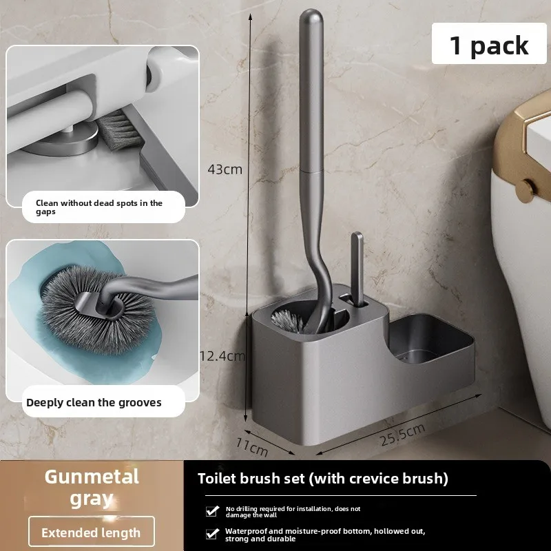 

2025 New Bathroom Toilet Cleaning Small Brush Wall-mounted Toilet Brush Household No Dead Angle Bathroom Brush