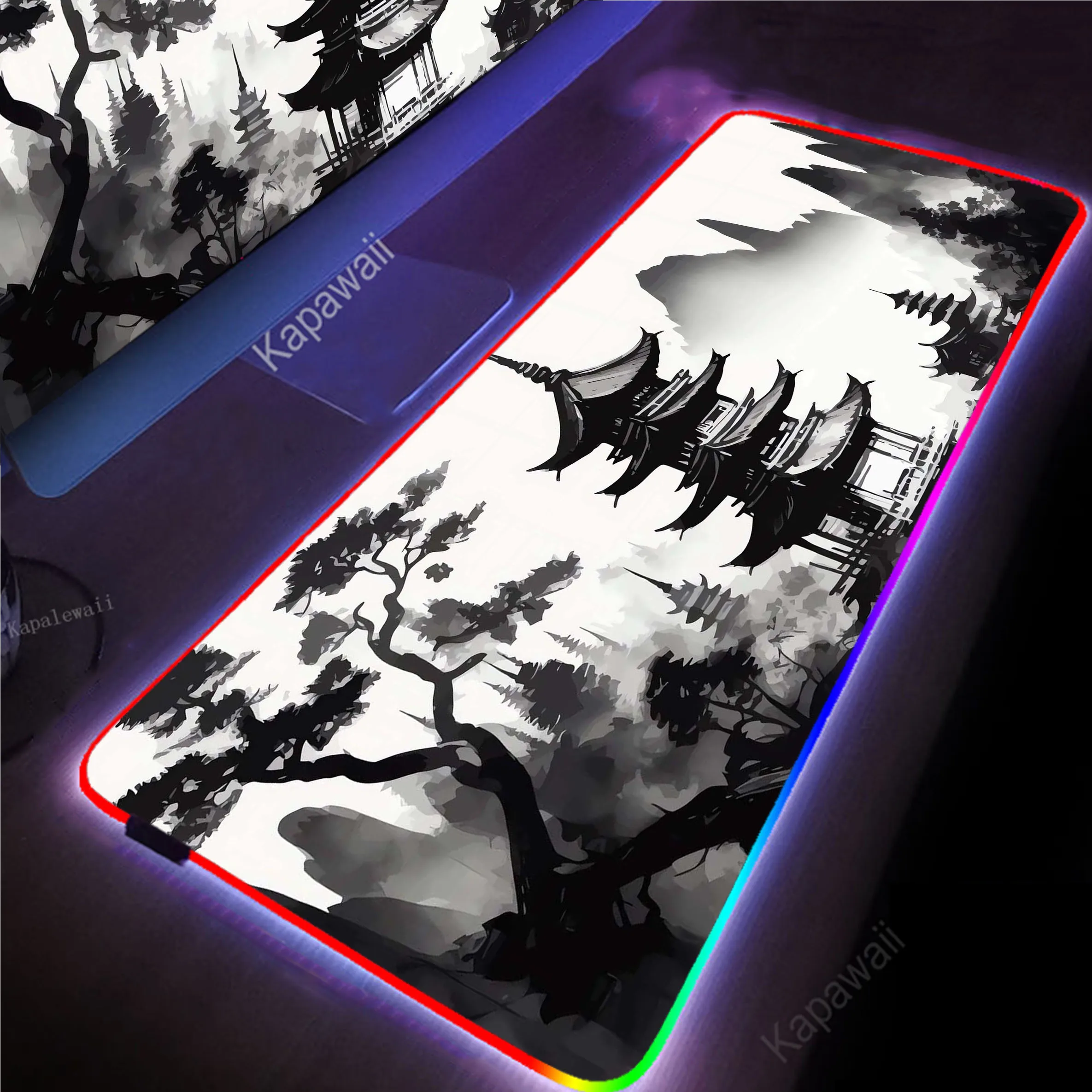 

Mountain Serenity Japan Art RGB Extended Mousepad Gaming Speed Keyboard Pads Desk Mat Office Mouse Pad Tapis de Souris 900x400mm