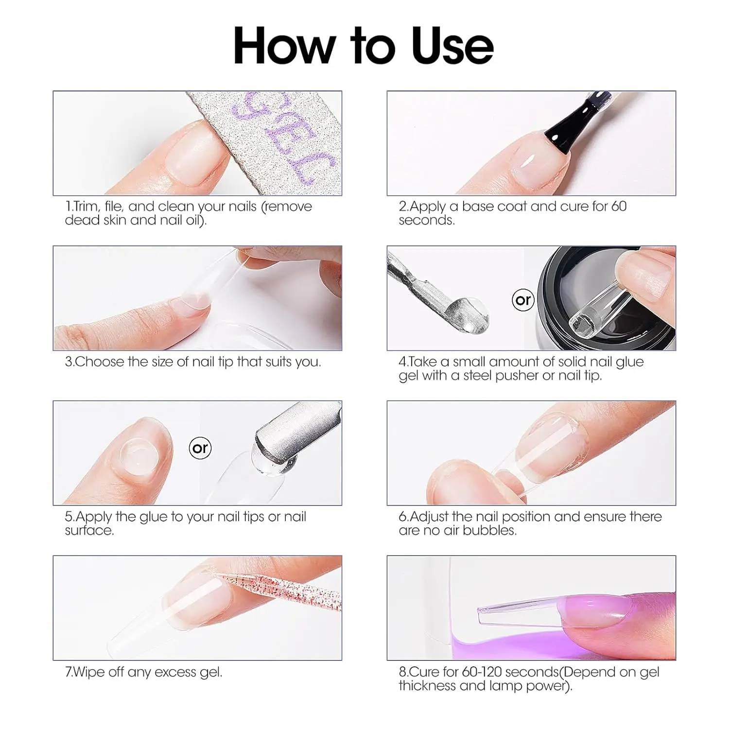 GELLEN 30g Polygel Nagelkleber Festes Gel-Klebeset Press-on-Nägel Entferner für Acryl-Nagelspitzen UV-LED-Lampe Heim- und Salon-Maniküre – Detail 29