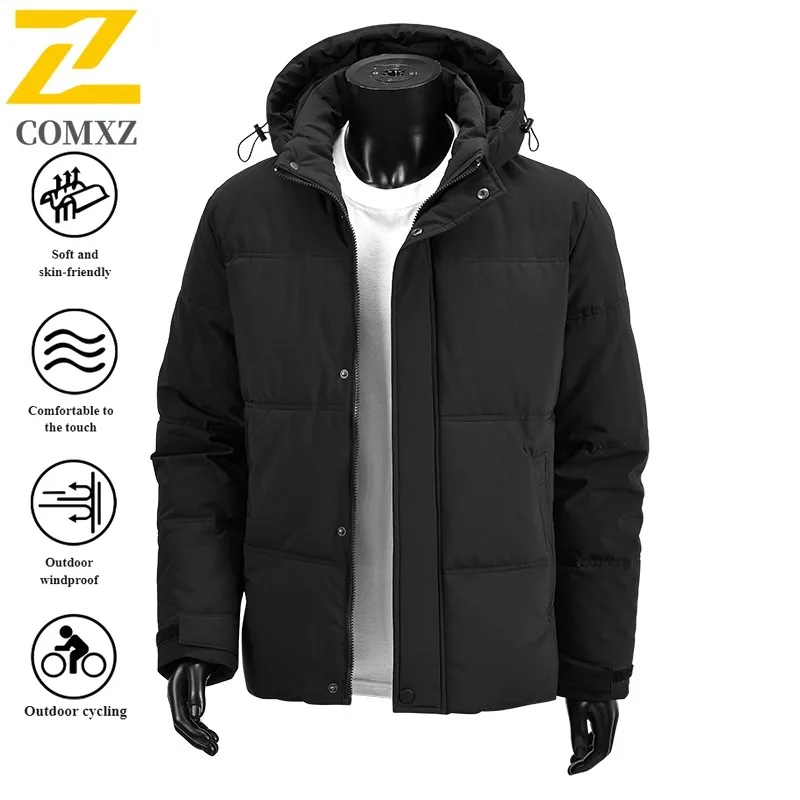 

Men's Long Parka Jacket Winter Coat Waterproof Windproof Thermal Hooded for Extreme Cold Weather Heavy Warm Sports Outerwear