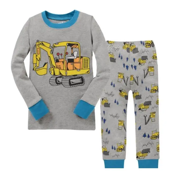 New Children leisure Wear Sets Boys Cartoon Print Motorcycle Nightwear Girls Family Pajamas Kids Clothes Sleepwear Baby Pyjamas