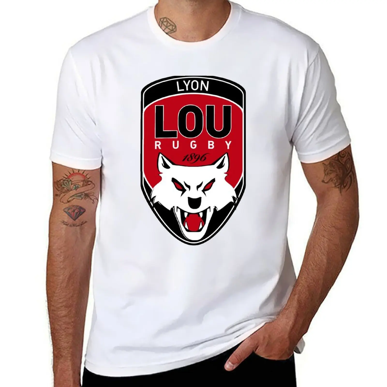 

Lyon OU T-Shirt black cotton t-shirt plain for man package essential t shirt T-Shirt