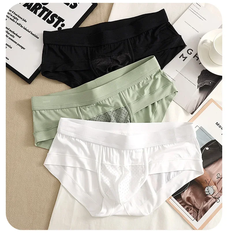 U Bulge Pouch Briefs Men Breathable Underpants Soft Panties Youth Man Sexy Underwear Bamboo Fiber Lingerie Convex Pouch Knicker