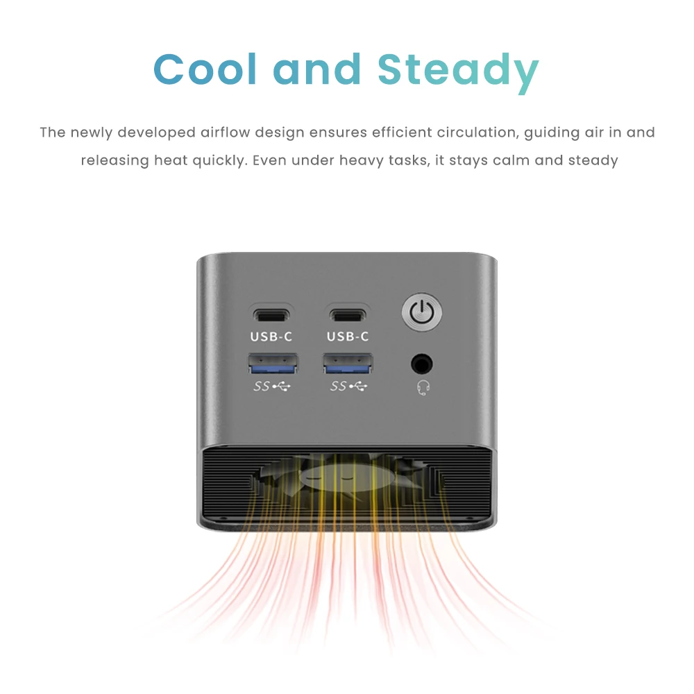 GenMachine ใหม่ AMD Ryzen3 5425U Super MINI PC Windows11Pro DDR4 Dual Channel WIFI6 BT5.2 เดสก์ท็อปสํานักงานเกมคอมพิวเตอร์ pc gamer