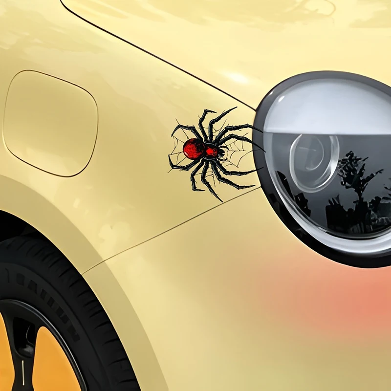 Grappige Spider Motorcycle Stickers Waterdicht DIY Motor Zijpanelen Brandstoftank Kuip Vinyl Decals Halloween Decoratie