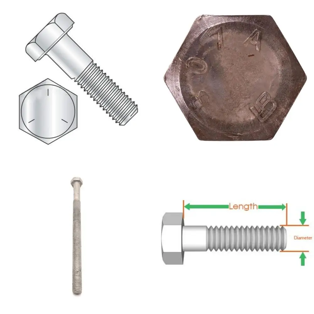 

Оцинкованные шестигранные болты 5 класса, 3/8-16 x 1 1/2 дюйма, UNC с частичной резьбой, упаковка 100 шт., прочные крепежные детали