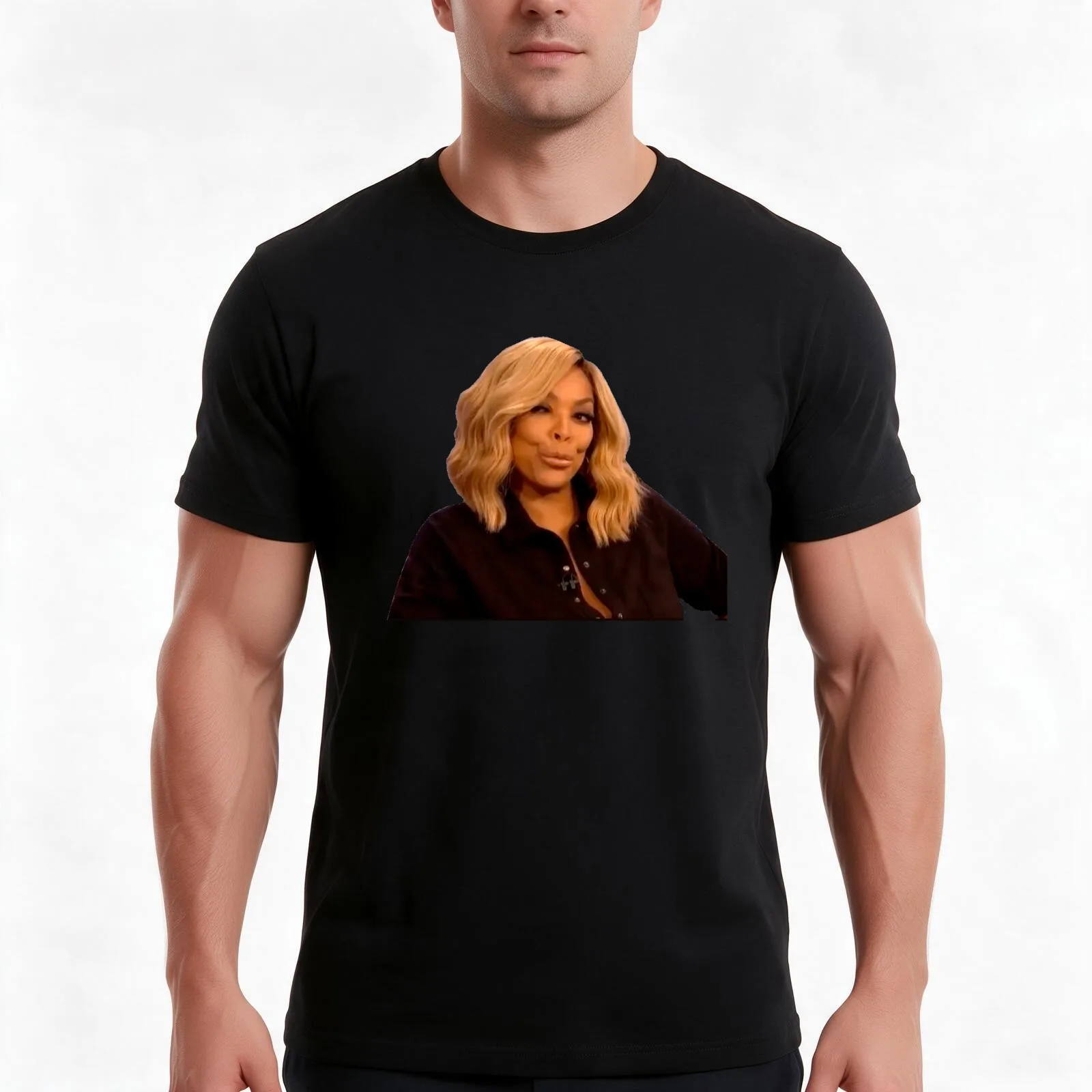 Wendy Williams Suspicious T-Shirt, Summer Casual Cotton Tee, Oversized Streetwear Tops, Vintage Graphic Print, Unisex Men Women
