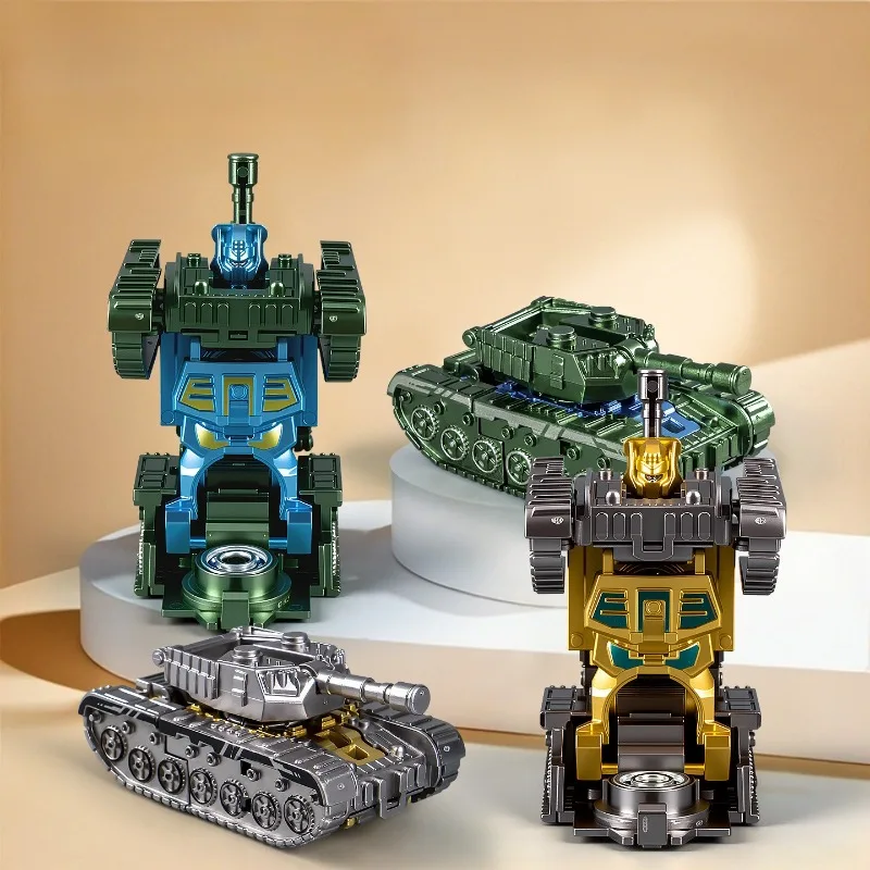 Wandelbare Roboter Tank Fidget Spinner Fingertip Kreisel Spitze EDC Lindern Stress Relief Spielzeug Für Kinder ADHS Kinder Geschenk