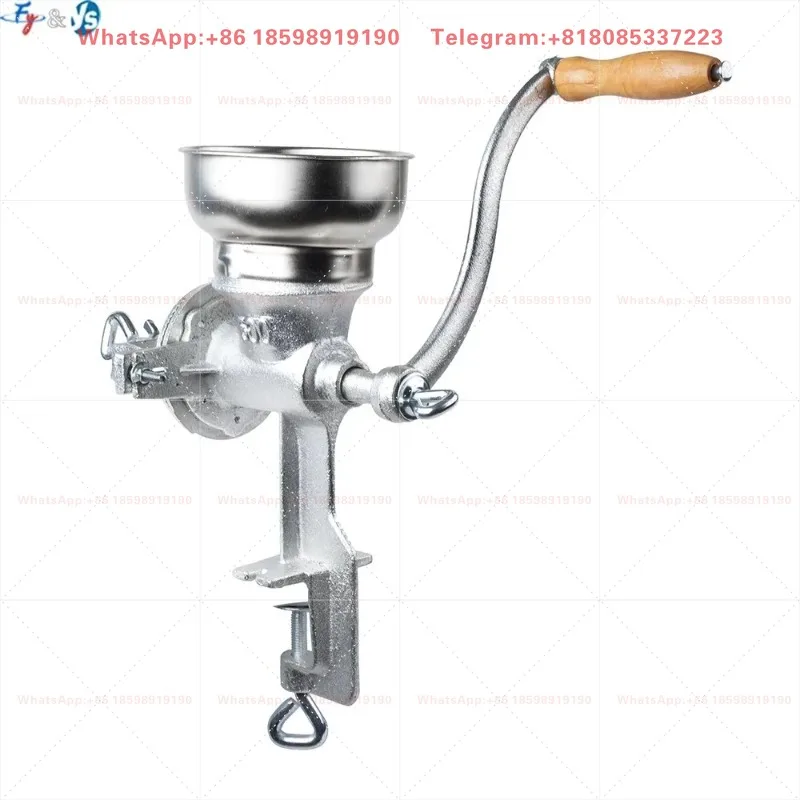 Manual Grain Grinder Stainless Steel, Hand Crank Mill for Corn, Nut, Wheat, Spice, Home Coffee Flour Mill