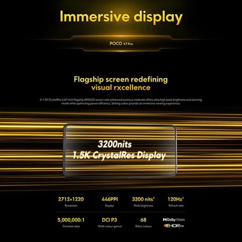 Смартфон Poco X7 Pro 8/256ГБ, 12/256ГБ, 12/512ГБ - глобальная версия — фото устройства