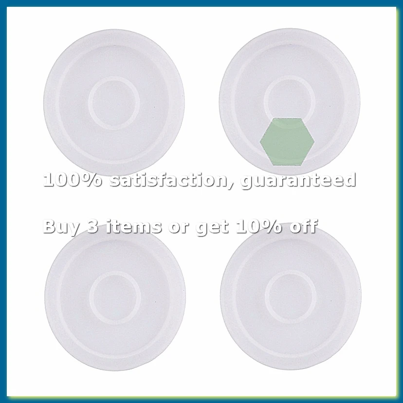 4 Pack Round Silicone Coaster Molds,Clear Epoxy Molds for Casting with Resin,Concrete,Cement and Polymer Clay-A27I