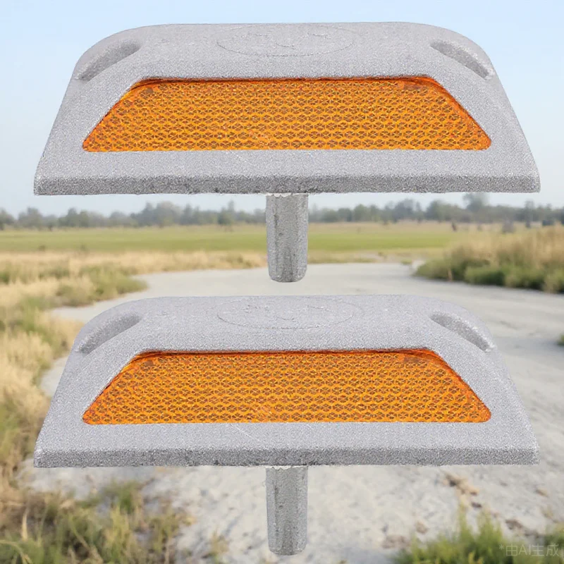 2 قطعة عاكسات الطريق درب علامة ترصيع سلامة الرصيف العاكسة للطرق السريعة الرصيف مسار القيادة الليلية