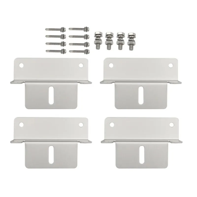 

4PCS Solar Panel Z Brackets Mount Aluminum Alloy Photovoltaic Panel Mounting Bracket Screw Kit for RV Trailer Boat Roof