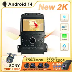 Car Android 14 For Ford Taurus 2011-2016 Touch Screen Multimedia Player High-performance CPU No 2din DVD Auto Radio Dash Cam HDR