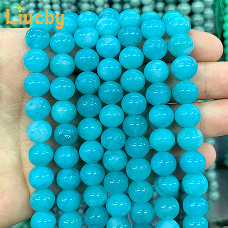 

100% White stone coloring Natural stone Smooth beads For Jewelry Making DIY Elastic anklet Accessories Crafts 15" Wholesales 8mm