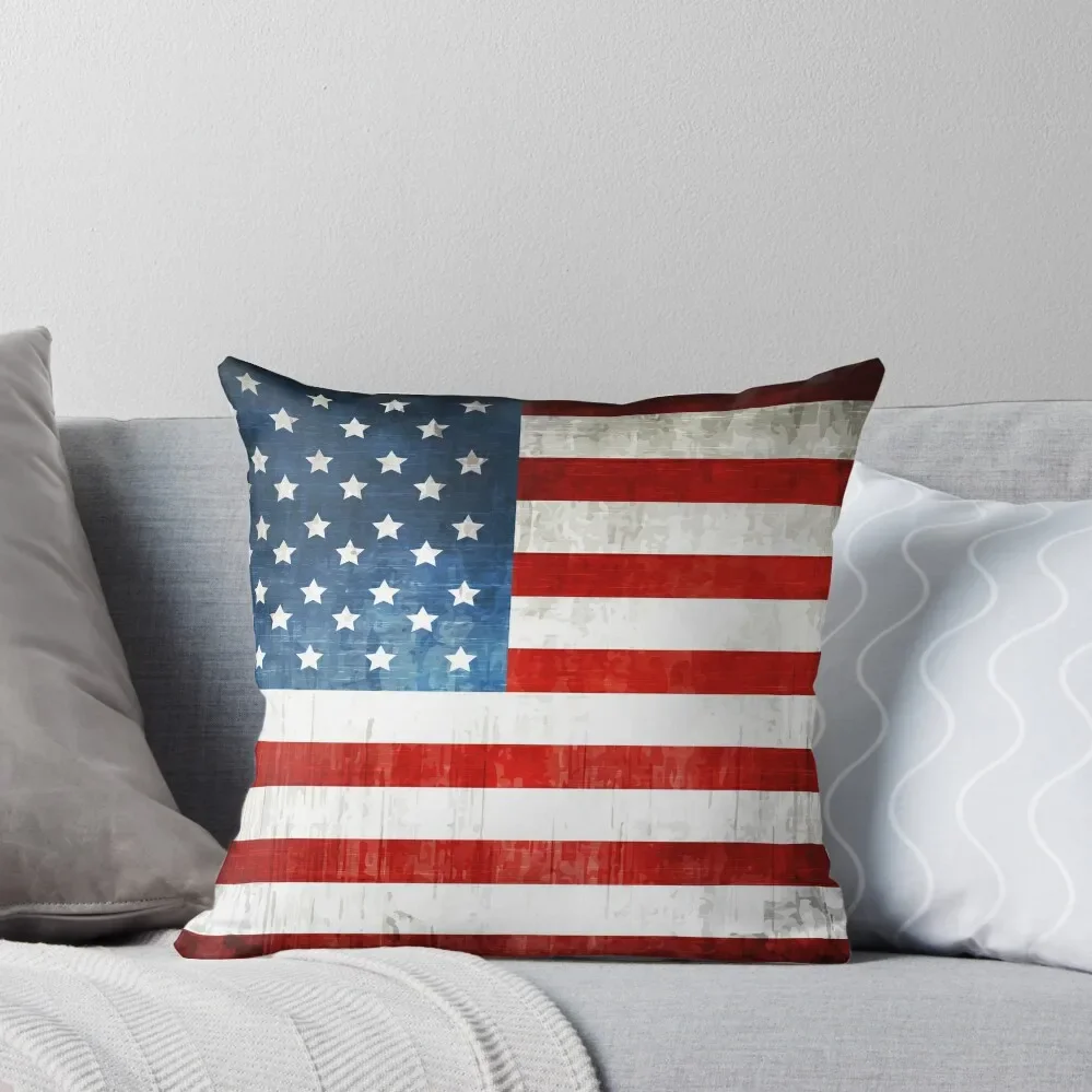 

Grunge American flag Throw Pillow Cushions Home Decor Cushion Child Ornamental Pillow pillow