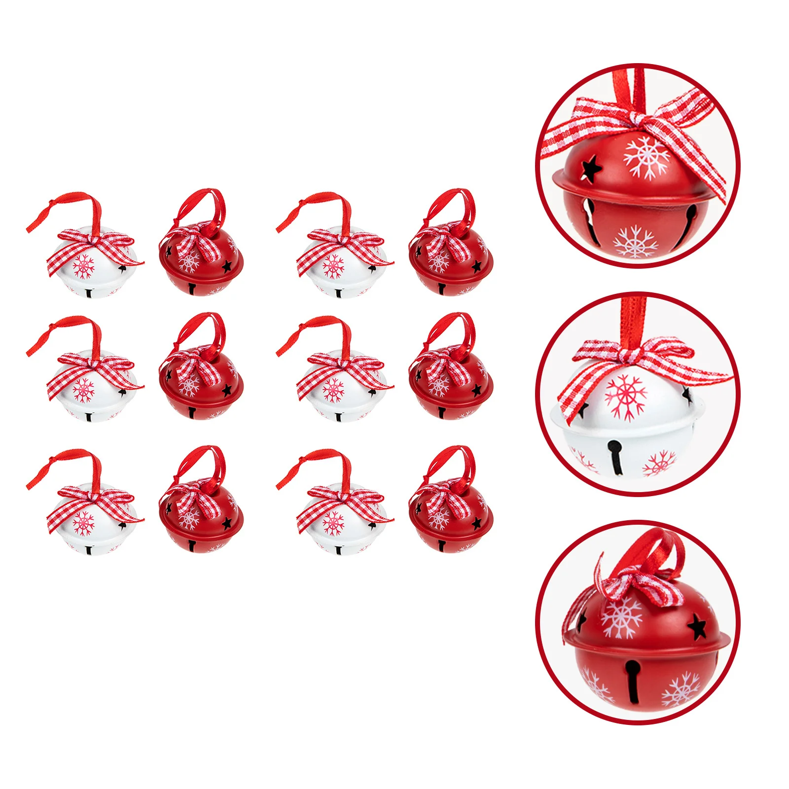 

12pcs Christmas Bell Pendant Hanging Decor For Xmas Tree Ornament Home Party Decorations Stained Glass Window Hanging