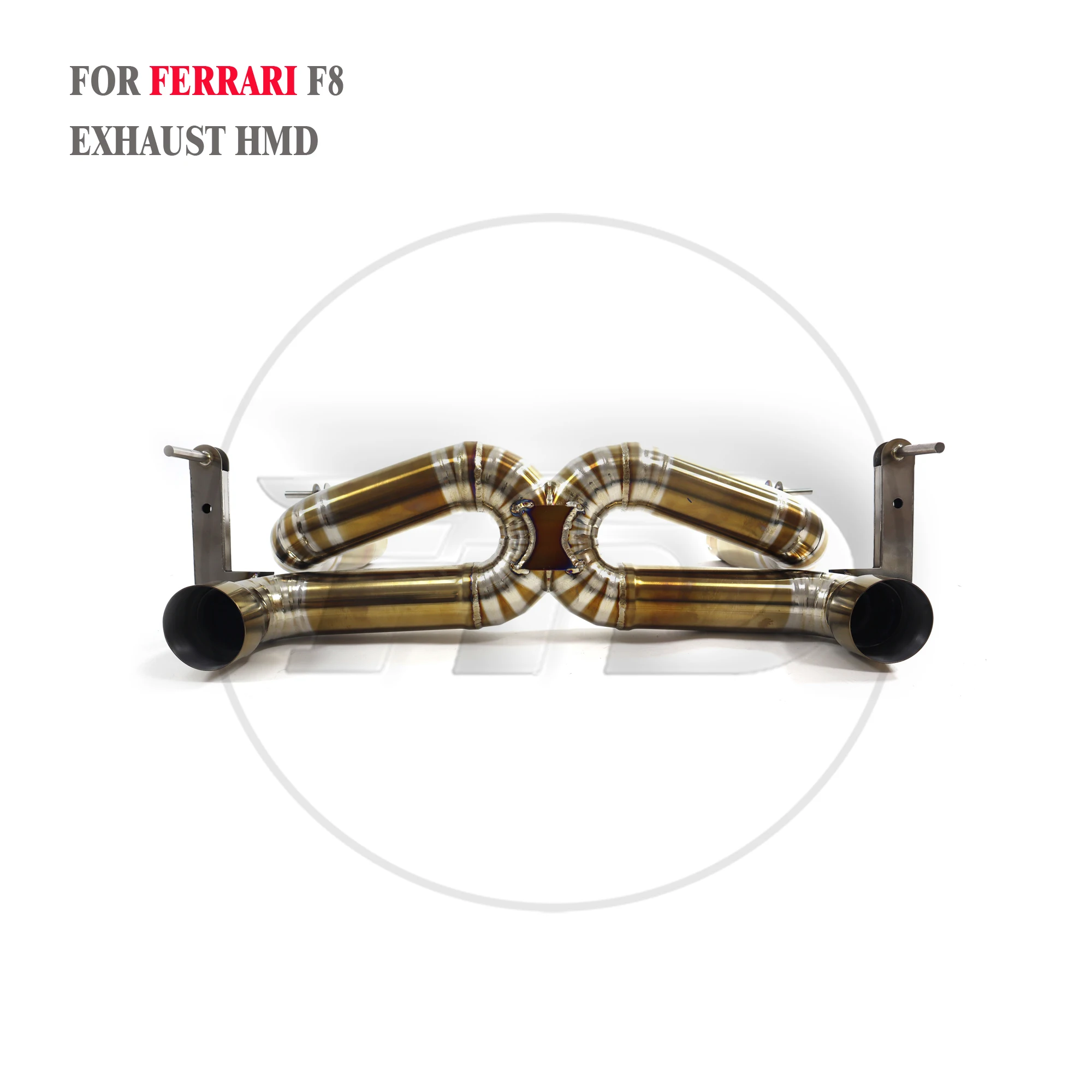 HMD Titanium Exhaust System Performance Catback for Ferrari F8 Spider Tritubo V8 3.9T Muffler Without Valve X Pipe