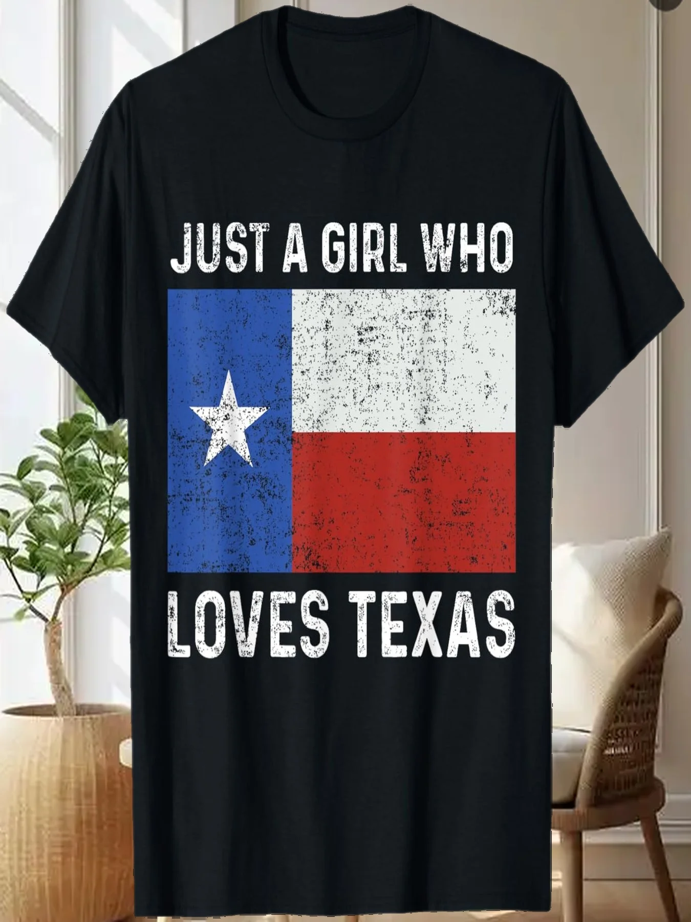 

Girl Love Texas Flag Star State USA T-Shirt