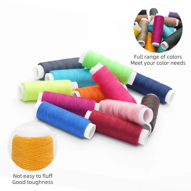 39 Mixed Multicolor 100% Polyester Yarn Sewing Thread Roll Machine Hand Embroidery110Yards Each Spool For Home Sewing Kit