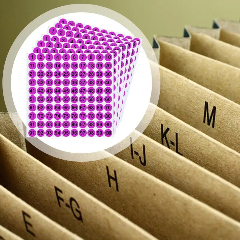 Small Number Stickers 7X Inventory Number Sticker Labels 1 Inch Tear Resistant Adhesive Decal 1 To 100 For Indoor Outdoor Locker