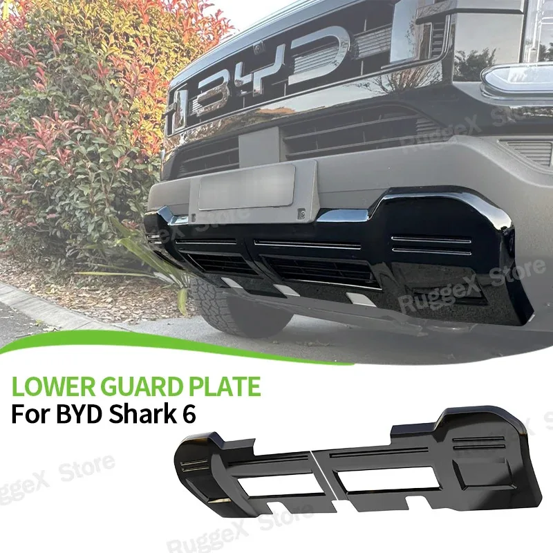 

For BYD SHARK 6 Front Bumper Lower Guard Plate Protection Cover ABS Material Matte Blackened Kit AU Version D Car Accessories