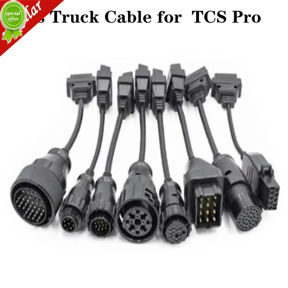 

2023 Truck Cables For 150 TCS Pro OBD2 Full Set 8pcs Trucks Cables Diagnostic Tool Connect Cable Adapter For Renault/Volvo