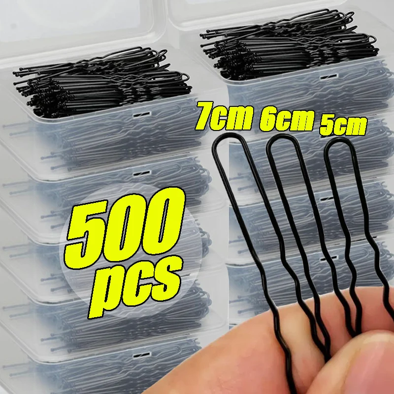 5/6/7 سنتيمتر U-شكل مقاطع الشعر المتموجة بوبي دبوس باريت صالون قبضة الأسود دبابيس الشعر المعدنية DIY بها بنفسك تصفيفة الشعر الزفاف النساء إكسسوارات الشعر #1