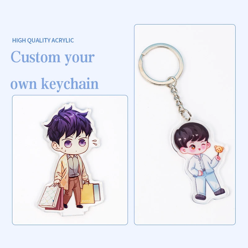 

Acrylic Custom Photo Cartoon Picture Figure Logo Keychain Personalized Holographic Personal Photo Standee Souvenir Birthday Gift