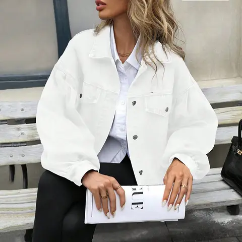 8 best sales महिलाओं की डेनिम जैकेट - №7