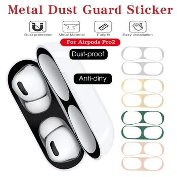 Pegatina a prueba de polvo para Apple AirPods Pro2, funda protectora para auriculares, película interior, cubierta a prueba de arañazos para AirPods Pro 2 Gen