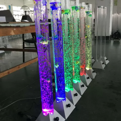 LED Water Column Bubble Lamp 90cm, Colorful Jellyfish Effect Ambient Light for Bar and KTV Decor, Aquarium Atmosphere Lighting