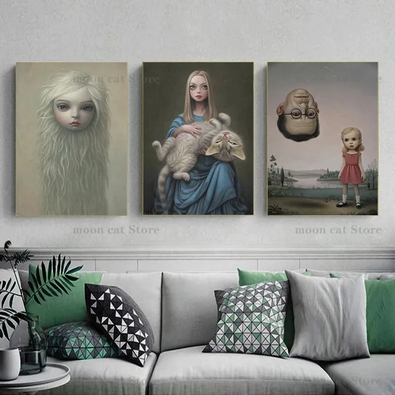 Mark Ryden Classic Artwork The Meat Show Poster Childish Dark World Cartoon Canvas Painting Wall Art Pictures Room Home Decor