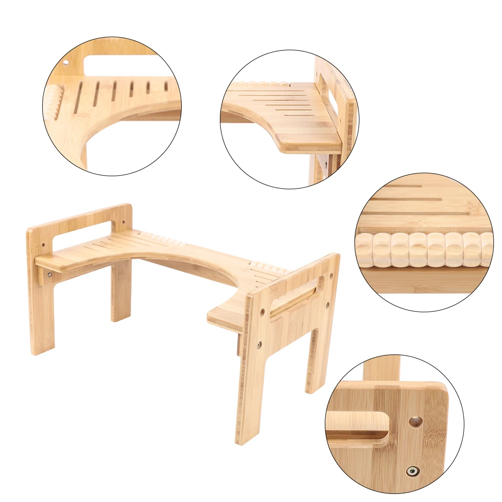 Bamboo Edition Toilet Stool and massage Design for Children Pregnant， Women and Old People