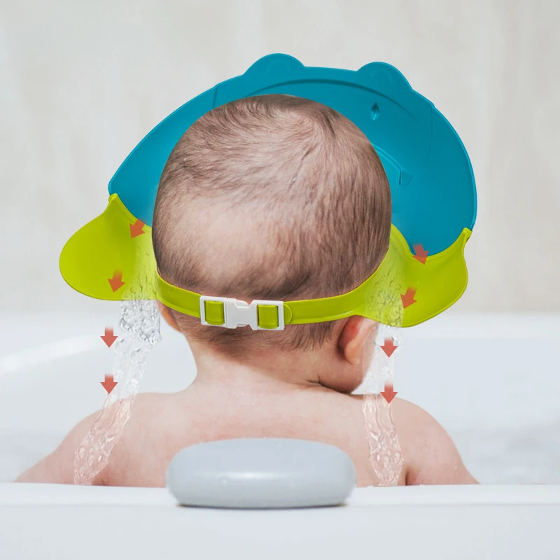 Children's Shampoo Cap Baby Waterproof Shower Cap Newborn Baby Adjustable Shampoo Water Retaining Cover Kid Hair Washing