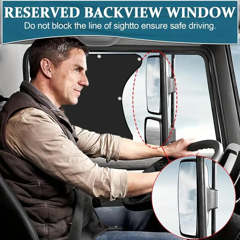 Semi Truck Side Window Shade For RV Heat Protection Block Sun Heat Visor Protection Interior UV Sun Shade For Side Window