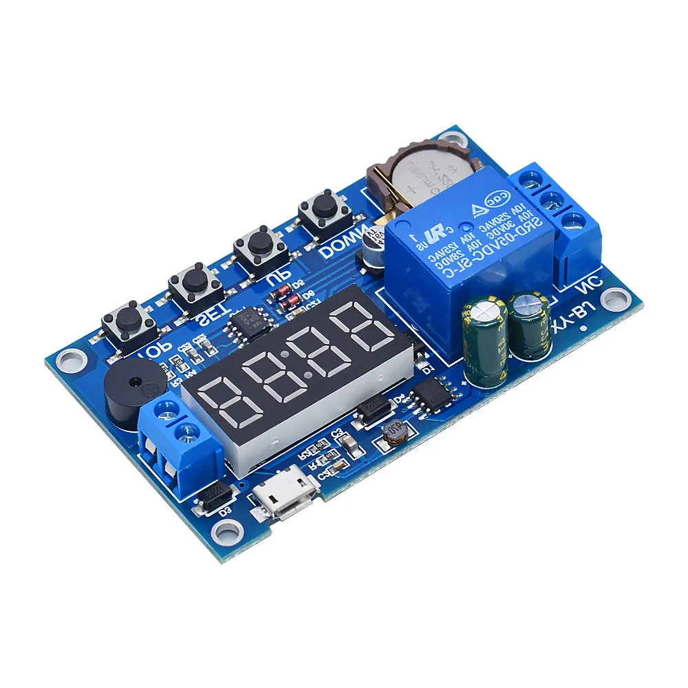 LIZAO XY-BJ Real Time Clock Delay Relay Module DC5-60V Wide Voltage Switch Control Multi-Mode Timing Trigger Board